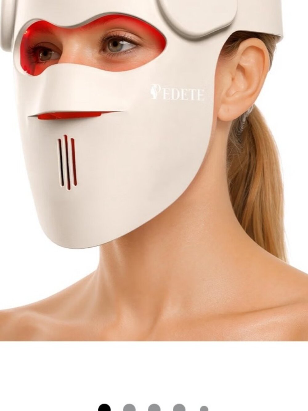 PEDETE Red Light Therapy Face Mask – 3D LED Face Mask, Wireless, 9 Modes – New
